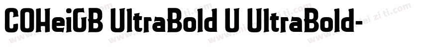 COHeiGB UltraBold U UltraBold字体转换